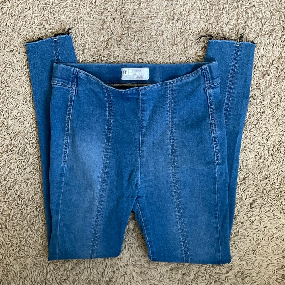 Free People pull on high waisted jeggings